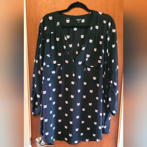 HARPER GEORGETTE PULLOVER 3/4 SLEEVE BLOUSE, size 5 - Picture 4 of 15